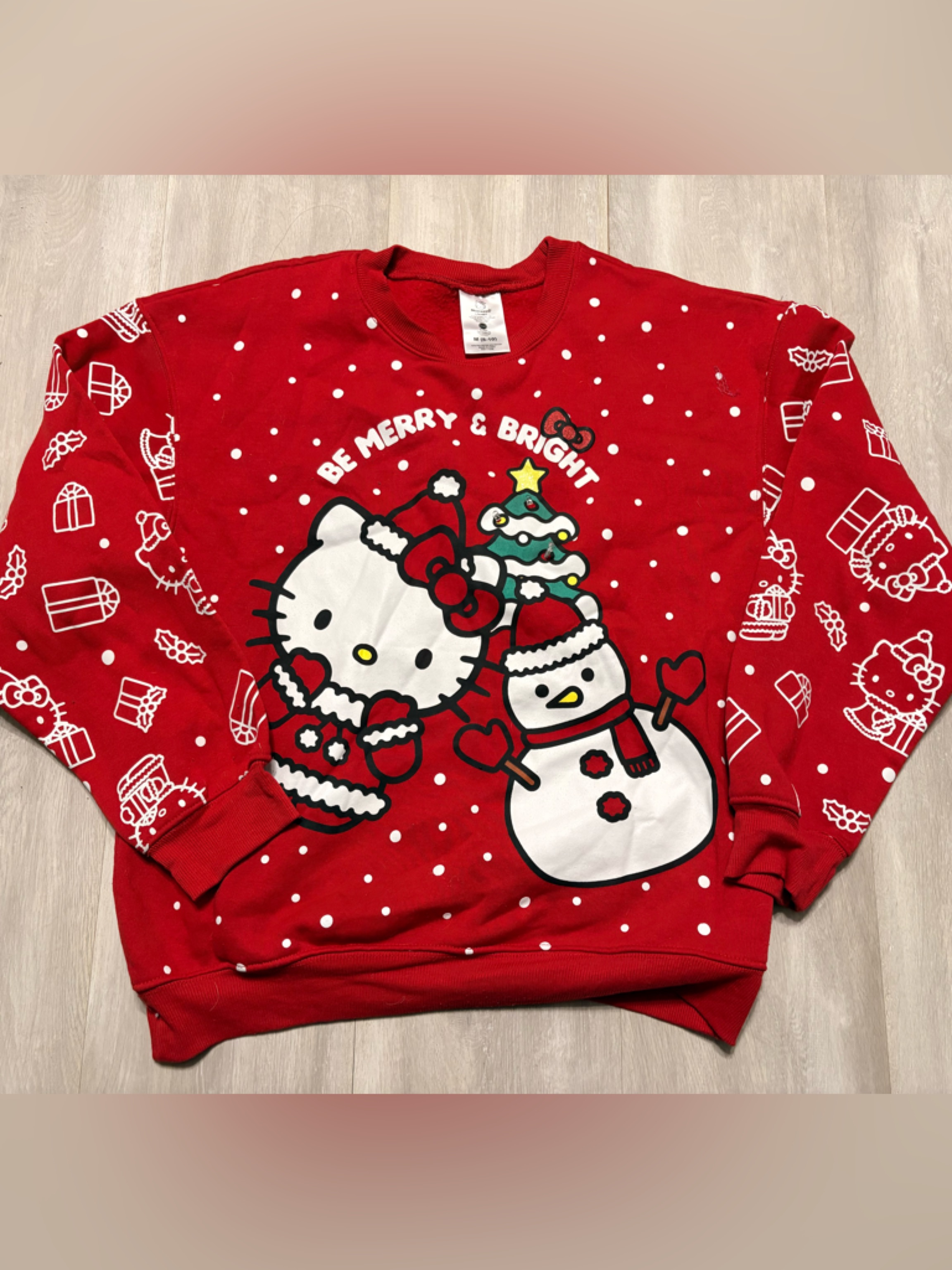 Sanrio Hello Kitty Red Pullover With White Dot Detail